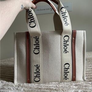 Black Mystery ItemChloe Large Woody Canvas Tote